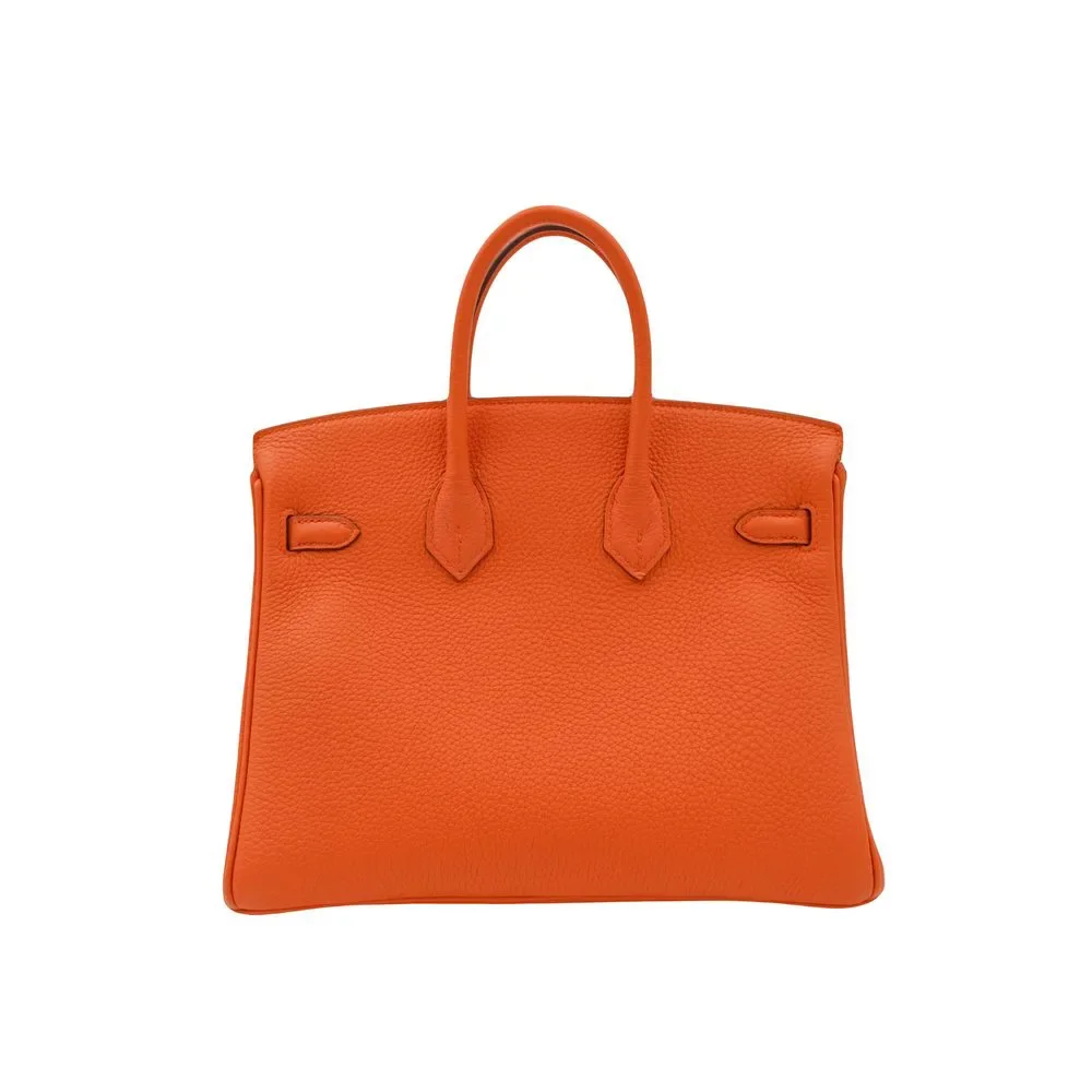 Hermès 25cm Birkin Orange Togo Leather PHW - Picture 4 of 8